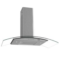 Coifa Terim de Parede Clean Vidro Curvo Kromanox 90cm Kromanox 110V