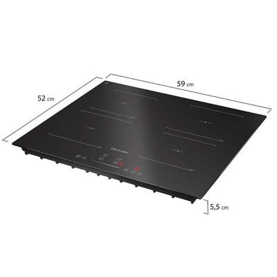 Cooktop Mueller 4 Bocas De Indução Com Turbo MCN4BK 220V
