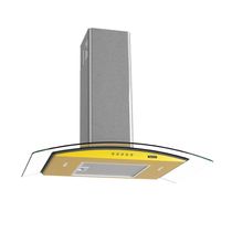 Coifa Terim de Parede Clean Vidro Curvo Amarela Kroma 75cm Amarelo 110V