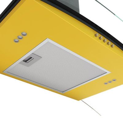 Coifa Terim de Parede Clean Vidro Curvo Amarela Kroma 60cm Amarelo 220V