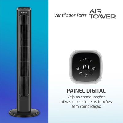 Ventilador De Torre Air Tower Mondial Preto 45W VTR-01-B 110V