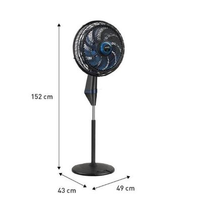 Ventilador De Coluna Arno Xtreme VE9R 40cm 9 Pás Preto 110V
