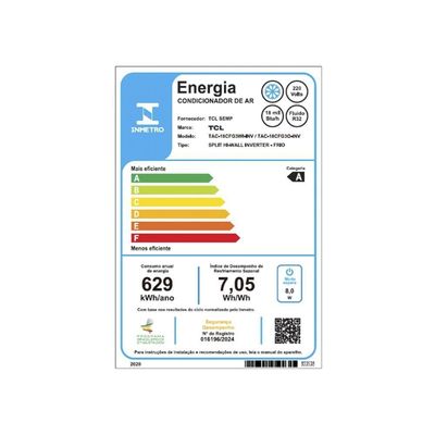 Ar Condicionado Split Hi Wall TCL Fresh In Inverter BTUs Frio R-32 220V
