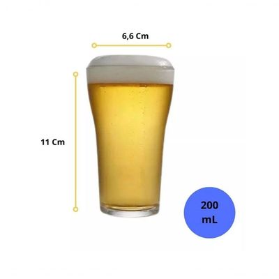 Copo De Vidro Cerveja Chopp Boteco 6 Unidades