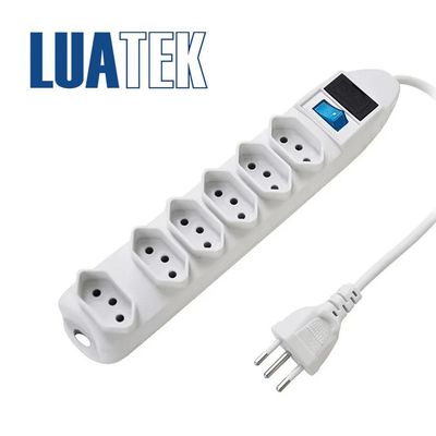 Filtro De Linha Universal 6 Tomadas Régua Extensão Chave Led