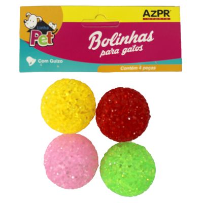 Bolinha Para Gatos 4 Pçs Azpr