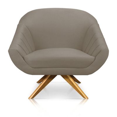Kit 01 Namoradeira 02 Lugares E 02 Poltronas Giovana Suede Marrom Rato