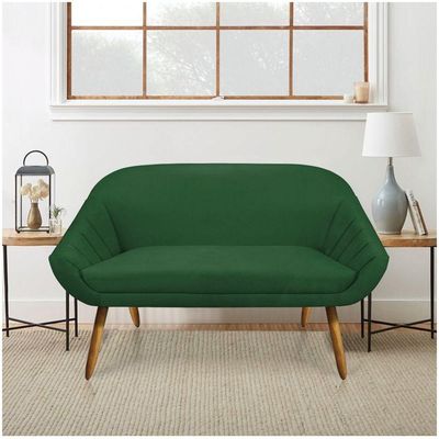 Kit 01 Namoradeira 02 Lugares E 02 Poltronas Giovana Suede Verde