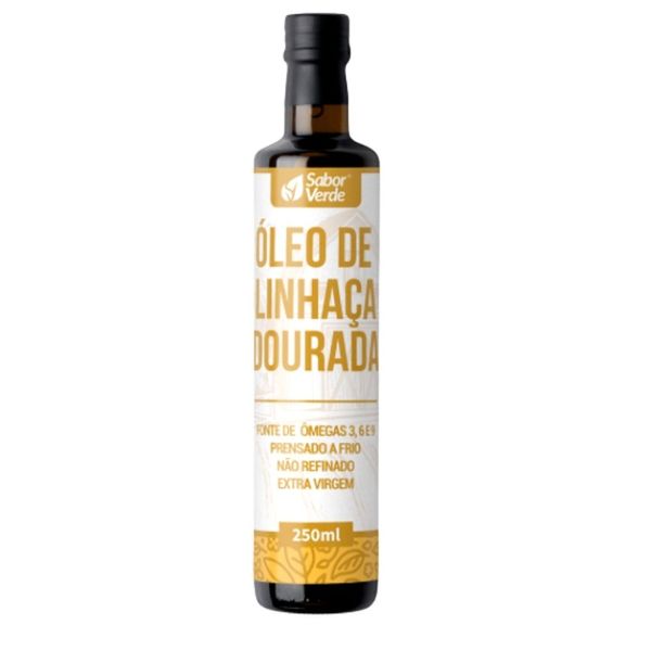 Óleo de Linhaça Dourada 250ml SABOR VERDE Prensado a frio