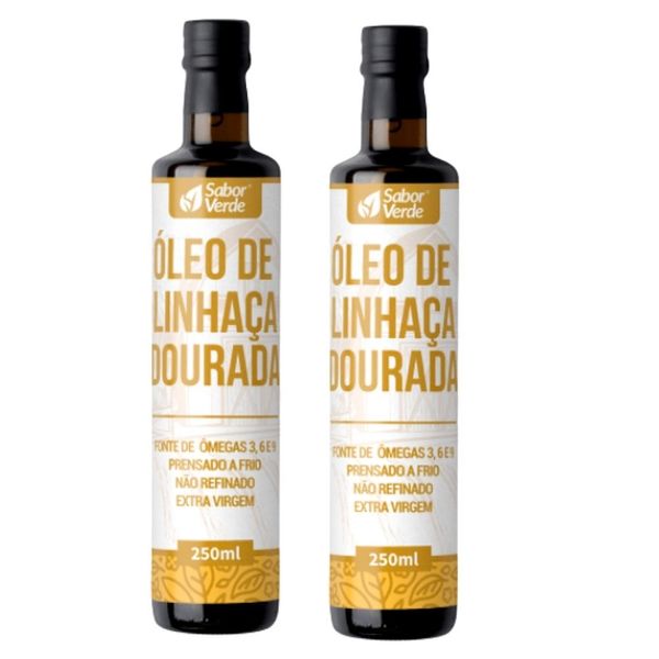 Óleo de Linhaça Dourada SABOR VERDE 2 vidros de 250ml