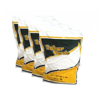 Bicarbonato de Sódio  Extra Fino   Alimentício     Sabor Verde    5 Pacotes de 1 Kg     Total 5kg