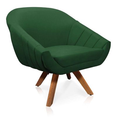 Kit 01 Namoradeira 02 Lugares E 01 Poltrona Giovana Suede Verde