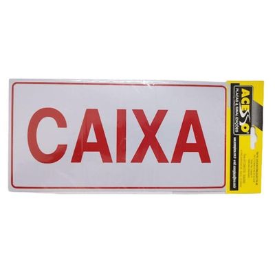 Placa De Sinalização Acesso 15x30cm Caixa