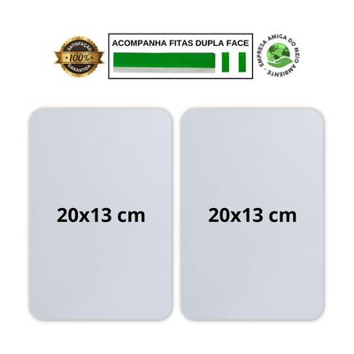 Kit 2 Placas Sinalização Banheiro Feminino Masculino 20x13cm
