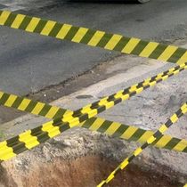 Fita Sinalizaçao Zebrada Segurança Demarcaçao Sem Cola Area Isolada Isolamento Perigo Obra