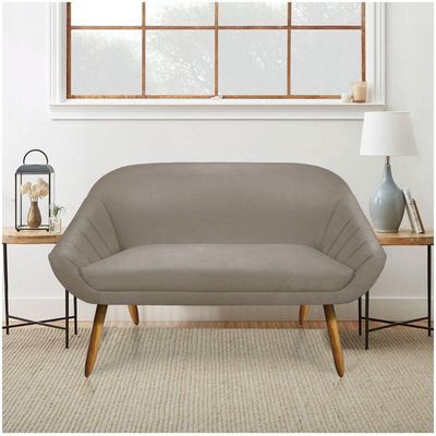 Kit 01 Namoradeira 02 Lugares E 02 Poltronas Giovana Suede Marrom Rato