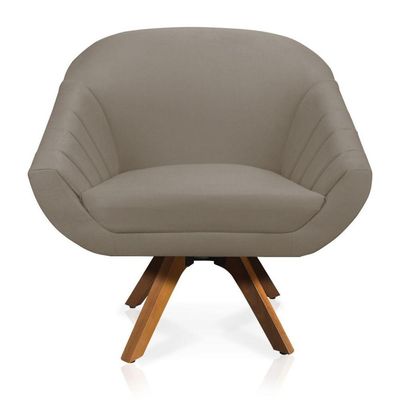 Kit 01 Namoradeira 02 Lugares E 02 Poltronas Giovana Suede Marrom Rato