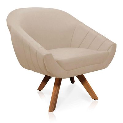 Kit 01 Namoradeira 02 Lugares E 02 Poltronas Giovana Suede Bege