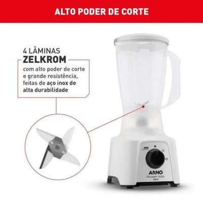 Liquidificador Arno Power Mix 550W Branco 110V