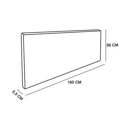 Cabeceira Painel Clean Para Cama Box Queen Cinza D'rossi