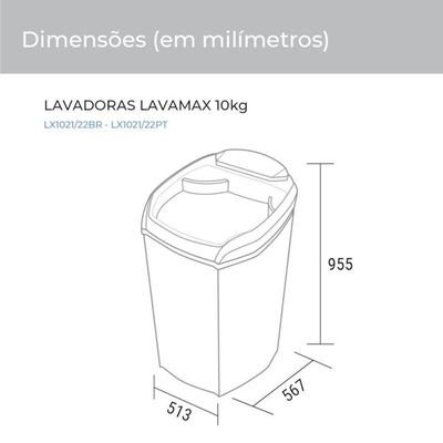 Tanquinho Lavamax Eco 10 Kg Prata Suggar 220V