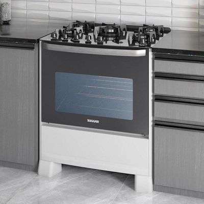 Fogão Master Grill 5 Queimadores Branco Suggar 110V