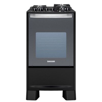 Fogão Master Grill 4 Queimadores Preto Suggar 220V