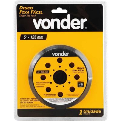 Disco Fixa Facil 125mm Para Lixadeira Lrv355 Vonder