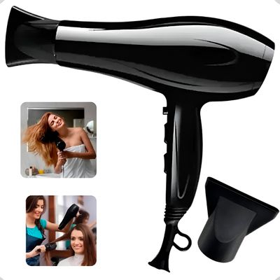 Secador de Cabelo Professional 220V Turbo Ar Quente Frio Cor:Preto
