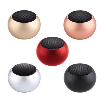 Mini Caixa De Som Bluetooth Bolinha Metal Amplificada Speaker 3w Cor:Prateado