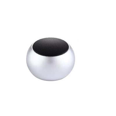 Mini Caixa De Som Bluetooth Bolinha Metal Amplificada Speaker 3w Cor:Prateado