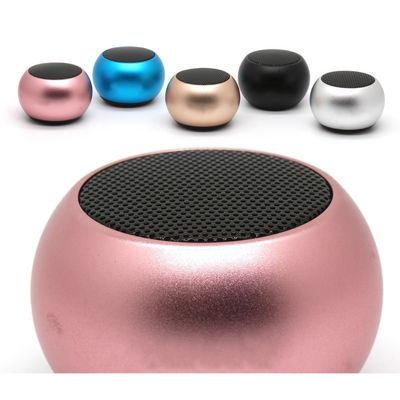 Mini Caixa De Som Bluetooth Bolinha Metal Amplificada Speaker 3w Cor:Prateado