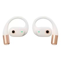 Fone Aberto Condução Óssea Bege Auricular Bluetooth - Som Claro e Design Elegante