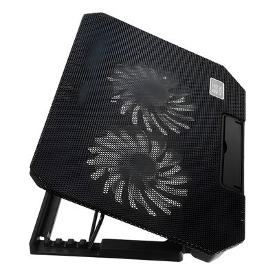 Base Suporte Resfriador Notebook 2 Coolers LED Informática - com Ventoinhas e Ajuste Ergonômico
