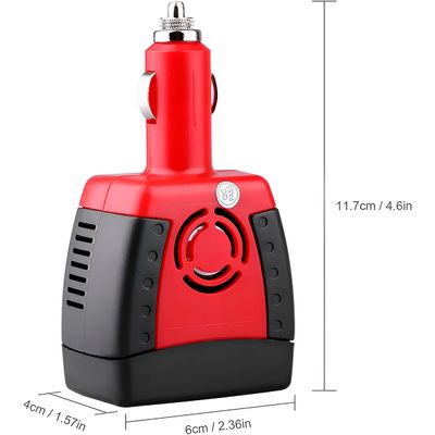 Conversor Inversor Tomada Veicular Adaptador Elétrica - Portátil com Saída USB e Proteção Contra Sobrecarga