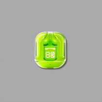 Fone Bluetooth Case Transparente Visor Digital LCD TWS Cor:Verde