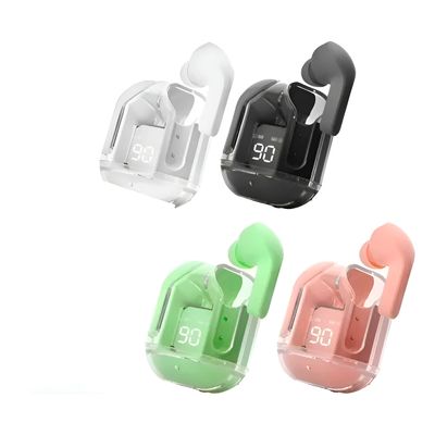 Fone de Ouvido Bluetooth com Visor LCD e Case Futurista – Alta Qualidade e Praticidade LCD TWS | Cor:Rosa