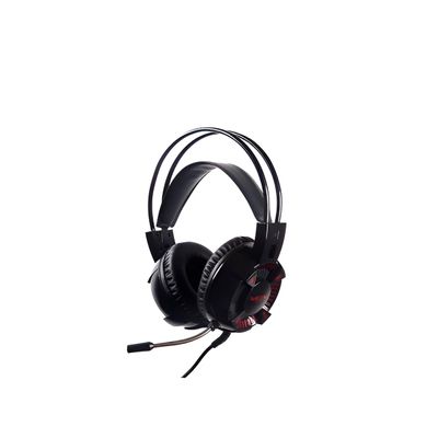 Headset Gamer MO-HP50 com Som Imersivo, Microfone com Cancelamento de Ruído e LED Vermelho