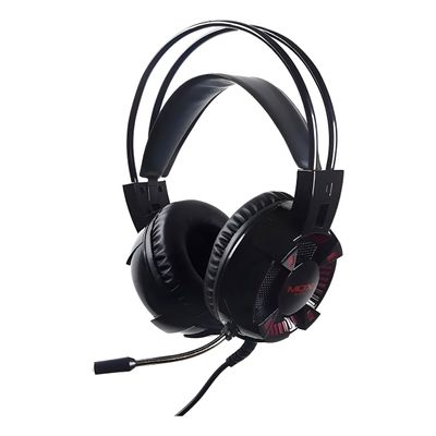 Headset Gamer MO-HP50 com Som Imersivo, Microfone com Cancelamento de Ruído e LED Vermelho