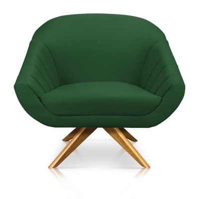 Kit 01 Namoradeira 02 Lugares E 02 Poltronas Giovana Suede Verde