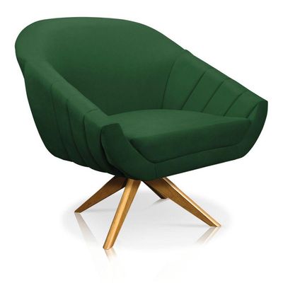 Kit 01 Namoradeira 02 Lugares E 02 Poltronas Giovana Suede Verde