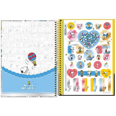 CADERNO CAPA DURA UNIVERSITÁRIO SNOOPY CORE 1M 80F - TILIBRA