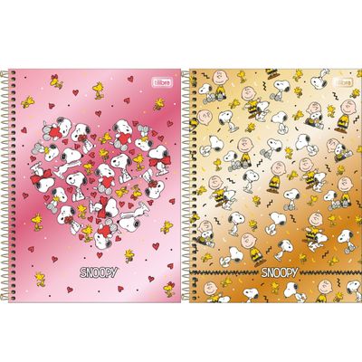 CADERNO CAPA DURA UNIVERSITÁRIO SNOOPY CORE 1M 80F - TILIBRA