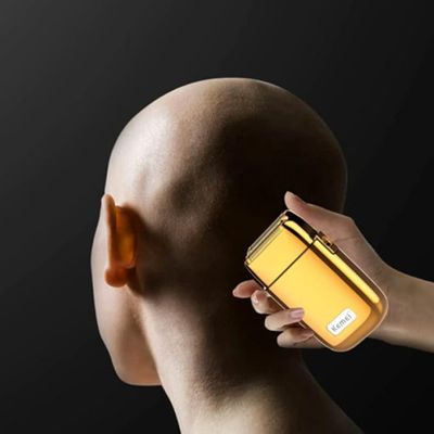 Máquina De Barbear Shaver Kemei Tx1 Gold Barbeador Titanium