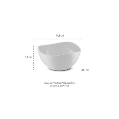 Tigela Bowl Sobremesa Cremeira Pote 300ml Rosa 1un