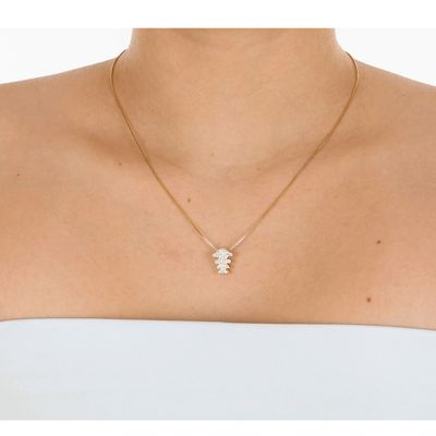 Colar mae e filha com zirconias Banhado em Ouro 18k