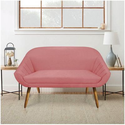 Kit 01 Namoradeira 02 Lugares E 01 Poltrona Giovana Suede Rose