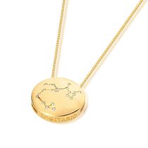 Colar De Signo Constelação De Sagitário banhado em ouro 18k