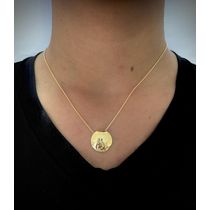 Colar De Signo Constelação De Escorpião banhado ouro semijoia