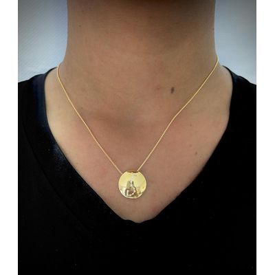 Colar De Signo Constelação De Escorpião banhado ouro semijoia